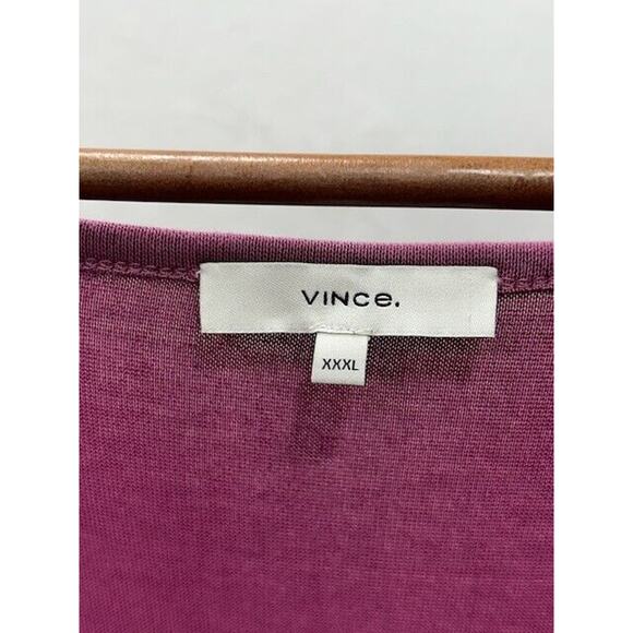 Vince Top Long Sleeves Scoop Neck Pullover Casual Knit Pink Plus Size XXXL NWT - Picture 2 of 6